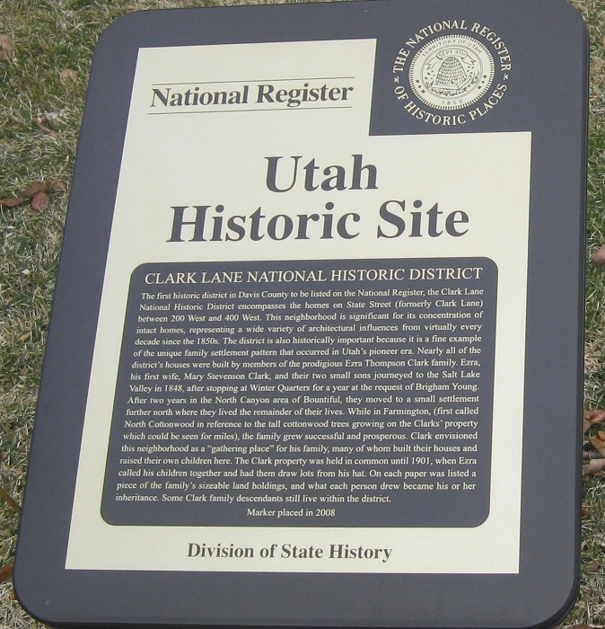 Clark Lane Historic District Marker